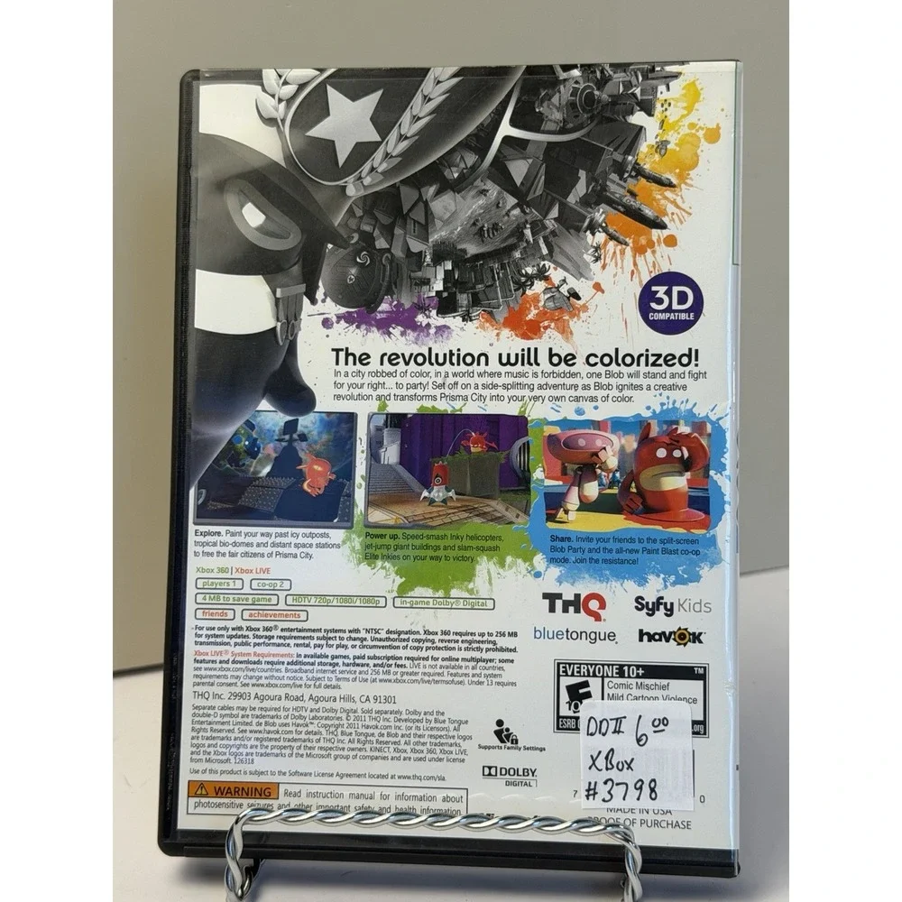 De Blob 2 Xbox 360 Video Game 2011 Complete With Manual